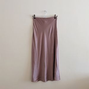 100% Silk Dusty Lavender Slip Skirt